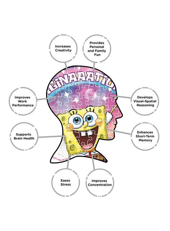 Spongebob Squarepants Imagination Puzzle (500 Piece Jigsaw Puzzle) Officially Licensed Spongebob Merchandise & Collectibles Glare Free Precision Fit 14X19In