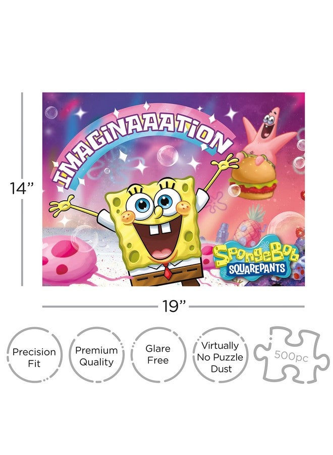 Spongebob Squarepants Imagination Puzzle (500 Piece Jigsaw Puzzle) Officially Licensed Spongebob Merchandise & Collectibles Glare Free Precision Fit 14X19In