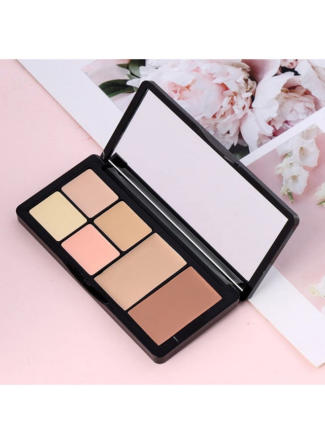 Concealer Contour Palette, 6 In 1 Color Correcting Concealer Contour Makeup Palette, Contouring Foundation Highlighting Makeup Kit For Dark Circles, Blemish With 2 Packs Brush (2)