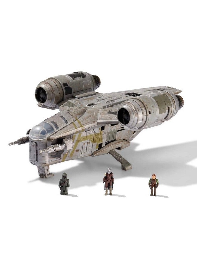 Micro Galaxy Squadron Starship Class Deluxe Razor Crest Arvala7 Scavenged With 1Inch Din Djarin Kuiil And Offworld Jawa Swj0030 Multicolored Vehicle & Figures Ages Eight Up