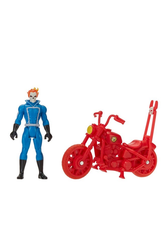 Hasbro Marvel Legends Series Retro 375 Collection Ghost Rider 3.75Inch Collectible Action Figurestoys For Ages 4 And Upincludes Vehicle