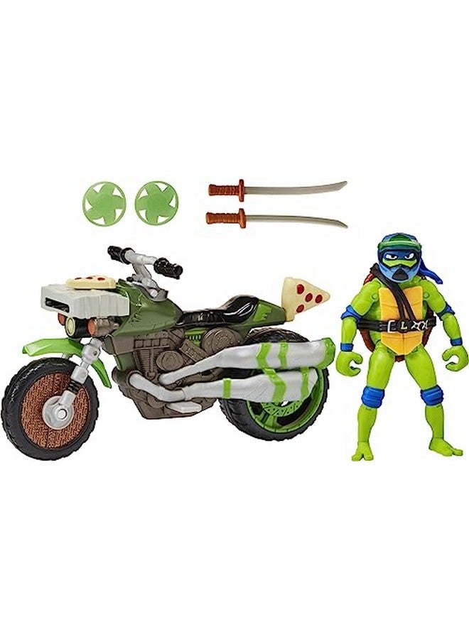 : Mutant Mayhem Ninja Kick Cycle With Exclusive Leonardo Figure By Playmates Toys