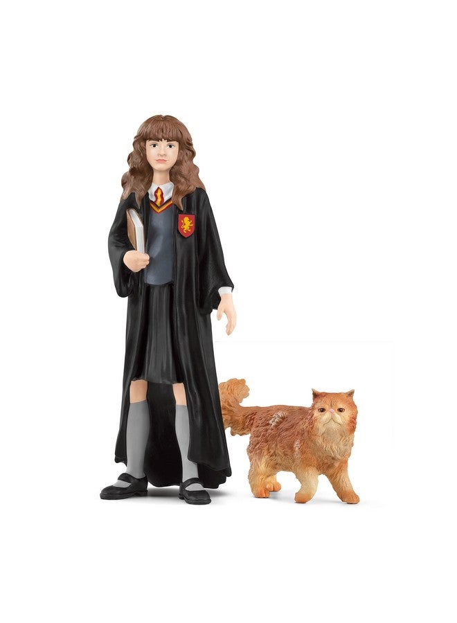 Wizarding World Of Harry Potter 2Piece Set With Hermione Granger & Crookshanks Collectible Figurines For Kids Ages 6+