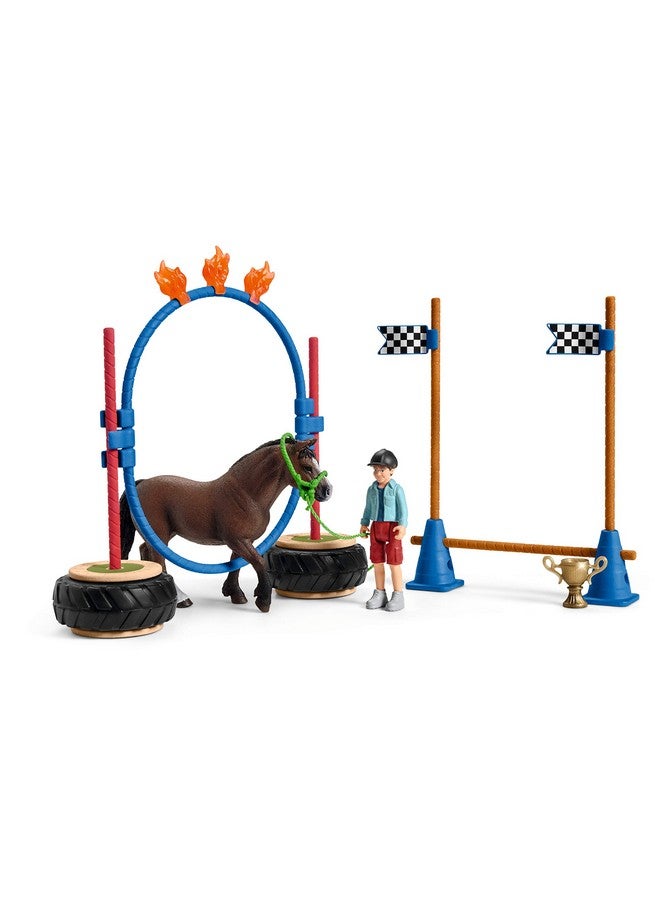 Farm World Horse Toys For Kids Pony Agility Race Playset With Horse Figurines And Accessories 22Piece Set Ages 3+