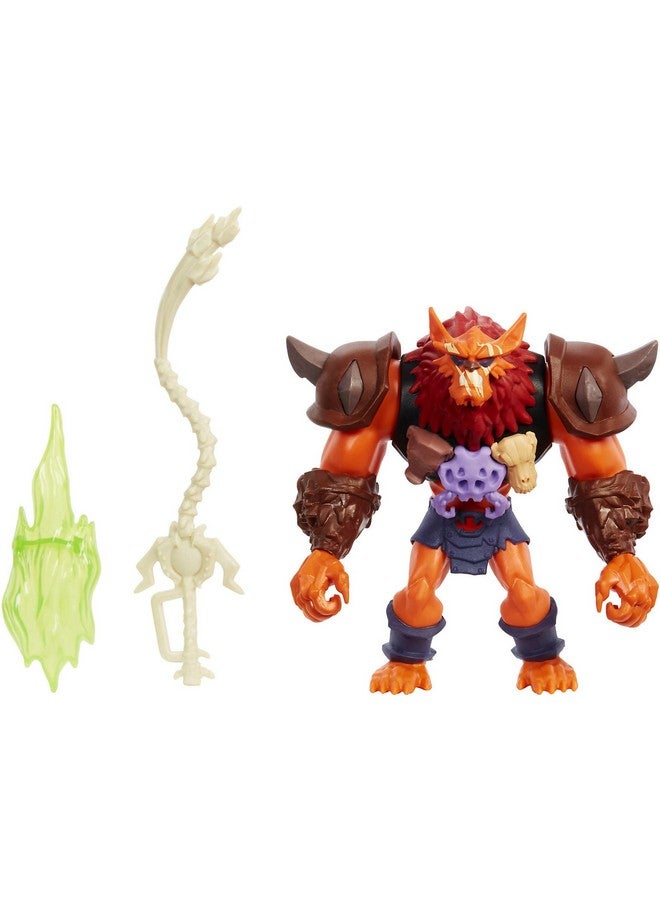 Of The Universe Beast Man Action Figure With Power Attack Move & 2 Accessories Inspired By Motu Netflix Animated Series 5.5In Collectible Toy For Kids Ages 4 Years & Older