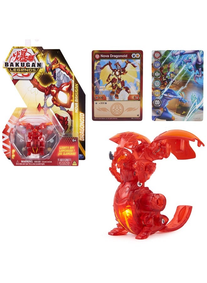 Bakugan Legends Nova Bakugan Dragonoid Light Up Bakugan Action Figures 1 Character Card And Metal Gate Card Kids Toys For Boys Ages 6 And Up