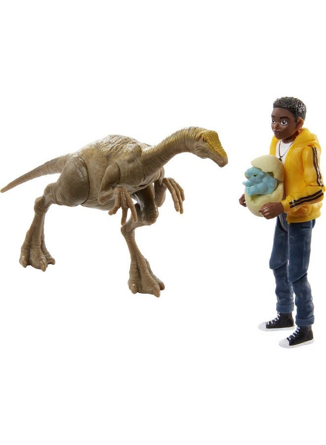 Jurassic World Toys Camp Cretaceous Darius And Gallimimus Human And Dino Pack With 2 Action Figures And 2 Accessories Toy Gift Set And Collectible For Dinosaur Fans