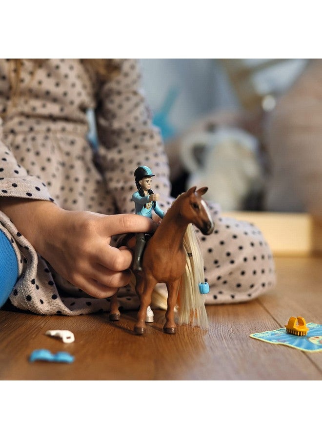 Horse Club Sofia'S Beauties 18Piece Horse Beauty Set Horse Rider Kim And Horse Figurine With Brushable Styling Hair Plus Bead And Clip Accessories Gift For Boys And Girls Ages 5 And Up