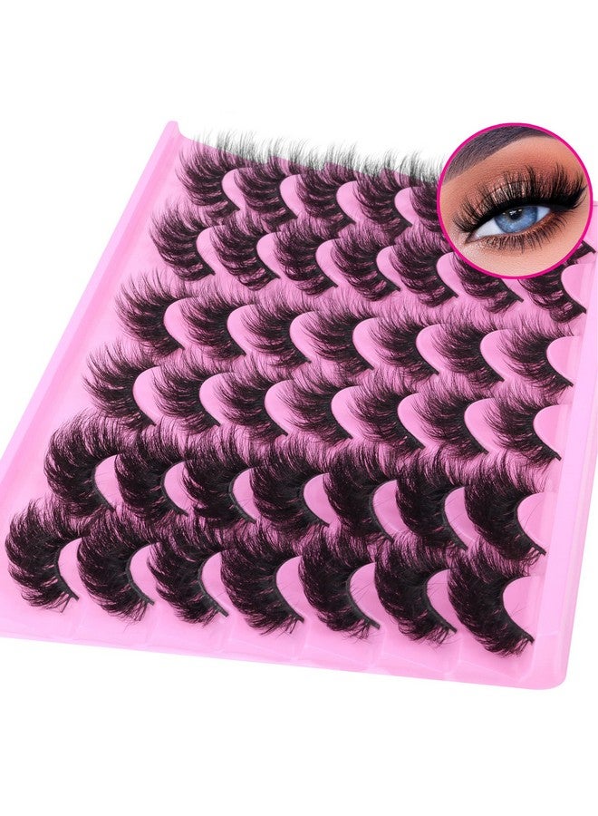 Mink Lashes Fluffy False Eyelashes Natural Look 14 17Mm Cat Eye Lashes Pack 5D Wispy Curly Fake Lashes By Tnfvloneins 21 Pairs 3 Styles