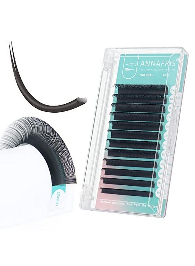 Ellipse Flat Eyelash Extension 0.20 C Curl Mixed Tray Natural Soft Matte Black Faux Mink Individual False Lashes Split Tips Light Eye Lashes Extension Supplies (0.20 C 8 15Mm Mix)