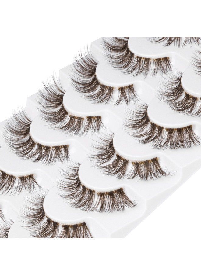 Lash Clusters Brown Lashes Natural Look False Eyelashes Mink Diy Individual Lashes Fluffy Wispy Lashes Brown Natural Lashes Extensions By Gvefetiee 7 Pairs