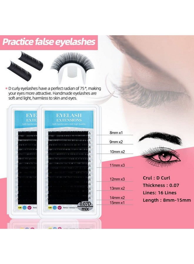 Lash Extension Kit Professional Eyelash Grafting Training Tools Mannequin Head Usb Fan Lash Shampoo 0.07D Curl Mix 815Mm Glue Practice Eyelash Strips Lash Mapping,Exercise Set For Beginner