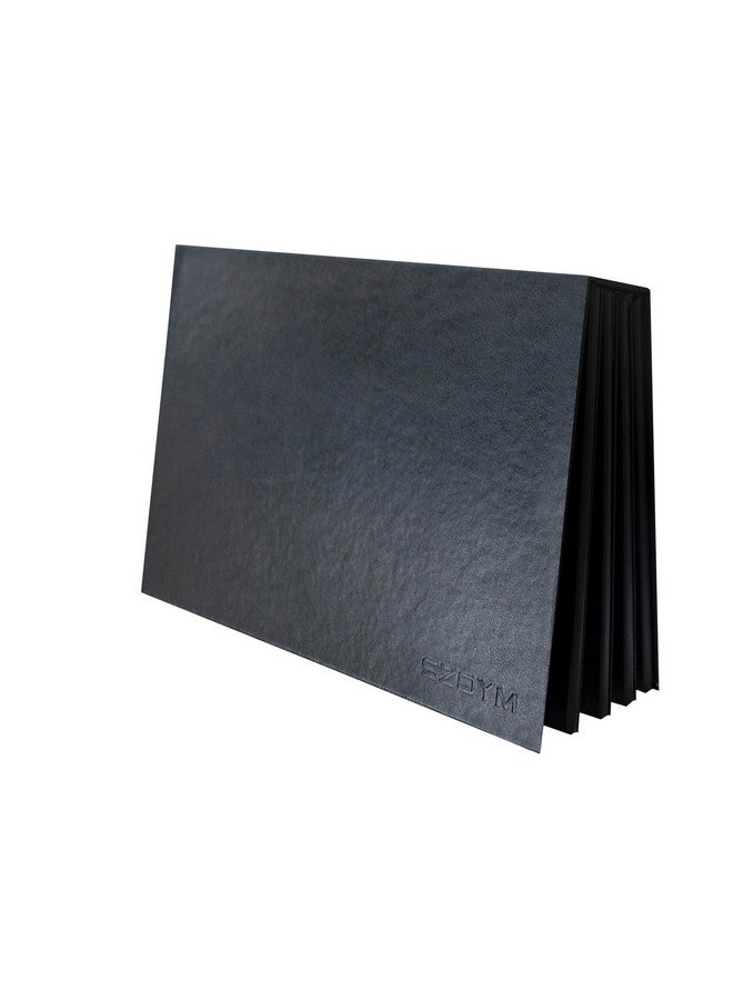 4 Layers Empty Magnetic Book Shaped Palette （Black Pu Leather Surface）With Depotting Spatula And 100 Piece Metal Stickers