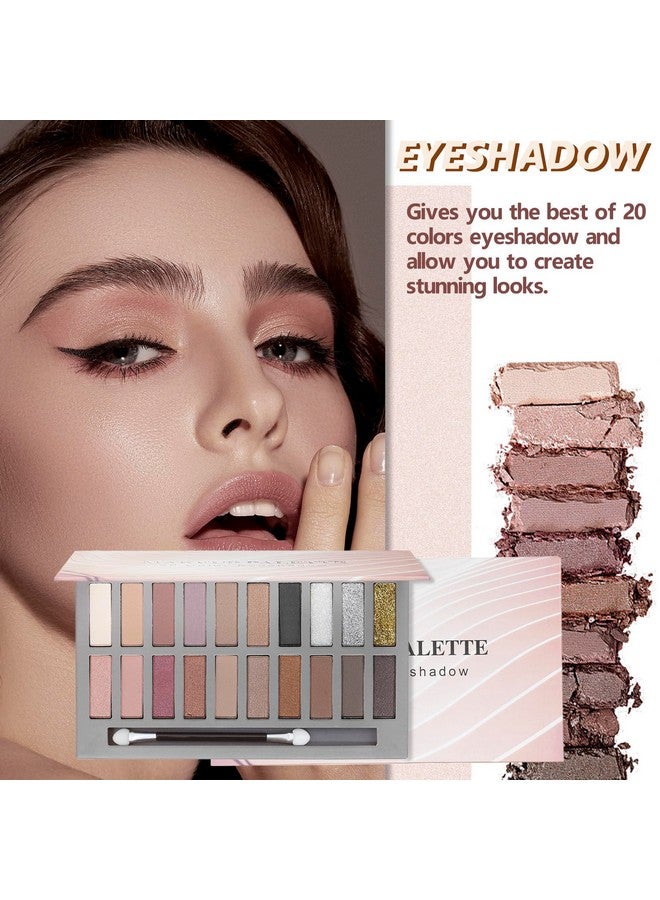 Makeup Kit Makeup Kit For Women Full Kit Makeup Sets For Teens Girls Makeup Gift Set For Women 20 Color Eyeshadow Palette Lip Gloss Foundation Concealer Makeup Powder