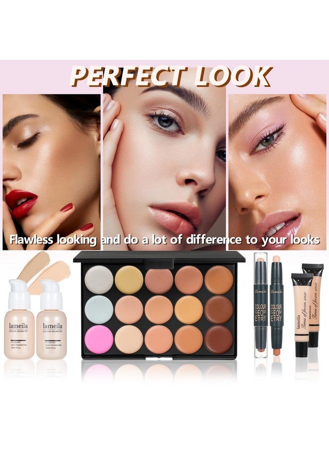 Makeup Kit Makeup Kit For Women Full Kit Makeup Sets For Teens Girls Makeup Gift Set For Women 20 Color Eyeshadow Palette Lip Gloss Foundation Concealer Makeup Powder