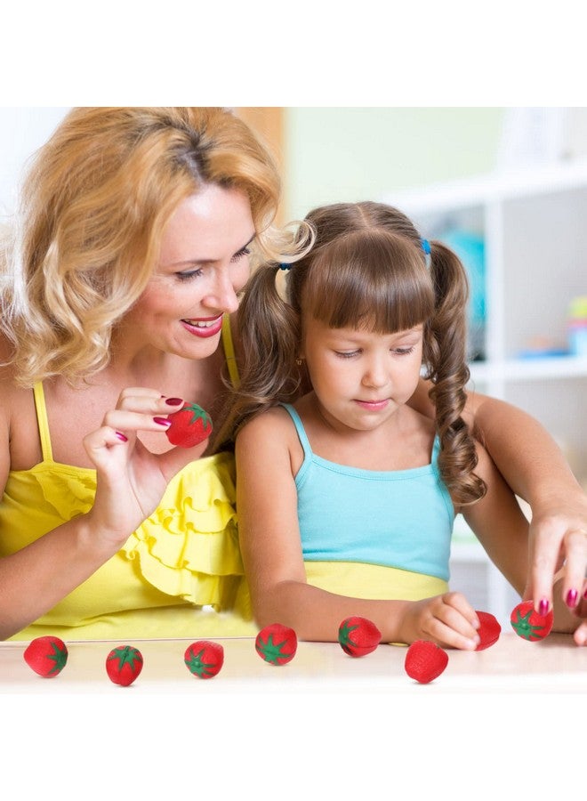 20 Pcs Strawberry Stress Toy Fruit Miniature Stress Balls Novelty Toys Cute Slow Rising Squishy Fidget Sensory Toy Red Stress Relief Toys Kawaii Early Education Toy For Kids Adults Home School