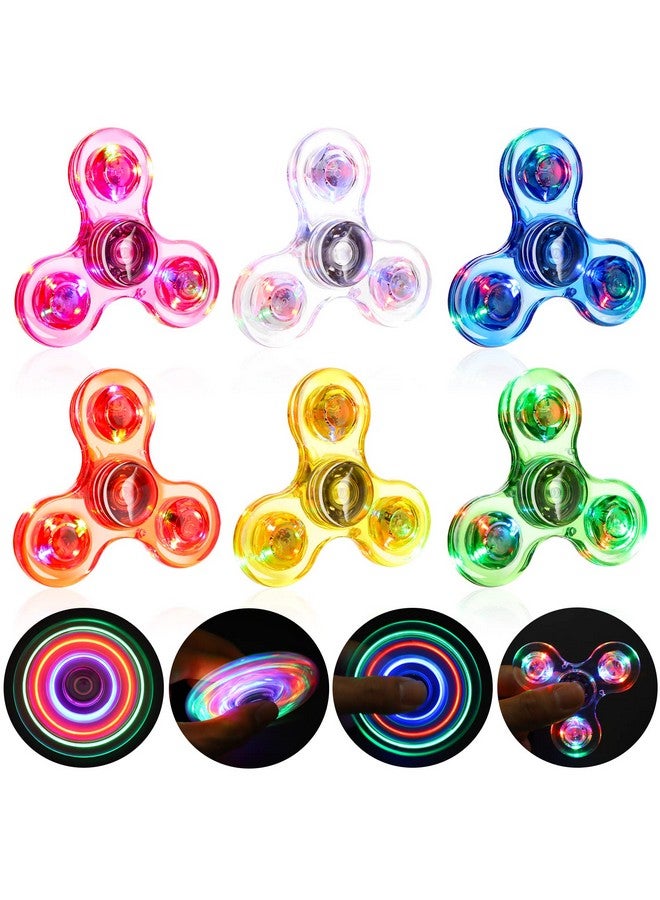 Fidget Spinners 6 Pack Led Light Up Fidget Spinners For Kids Party Favors Bulk Fidget Packs Glow In The Dark Party Supplies Goodie Bag Stuffers Classroom Prizes Return Gifts