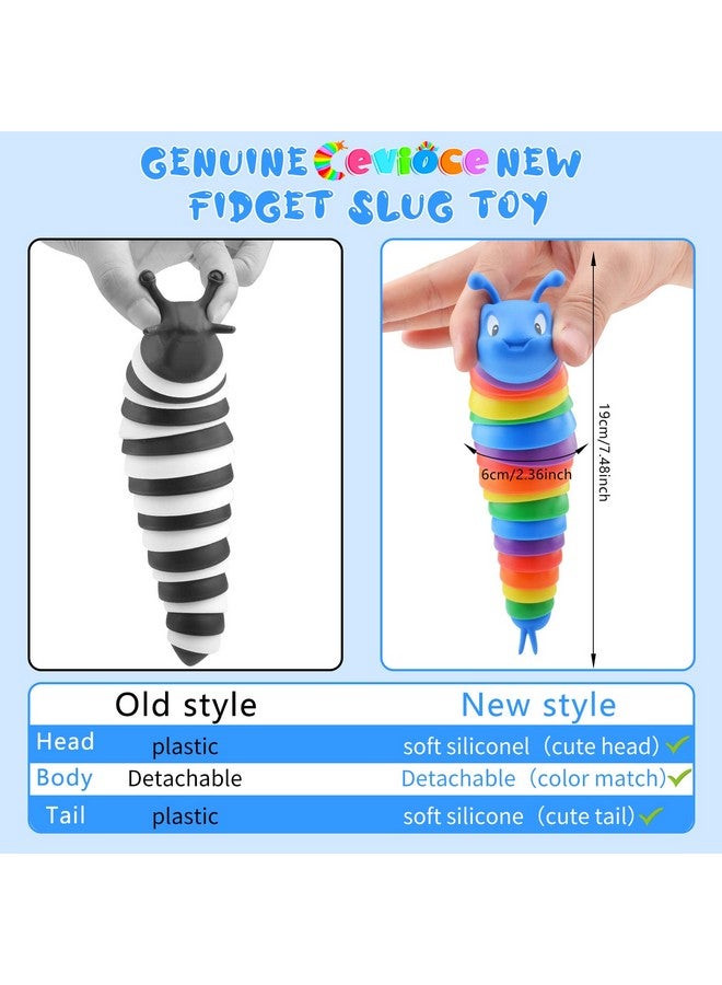 Fidget Slug Toy Sensory Slug Fidget Toys For Kids & Adults 1Pc Autism Sensory Toys For Autistic Children Toddlers Toddler Toys 3 4 5 6 7 8+ Year Old Girl Boy Birthday Gifts