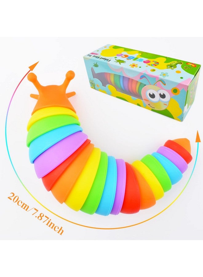 Fidget Slug Toy Sensory Slug Fidget Toy For Kids & Adults 1Pc Cute Autism Sensory Toys For Autistic Children｜Great Birthday Gift For Girls Boys Exercise Wrist Strength & Stress Relief