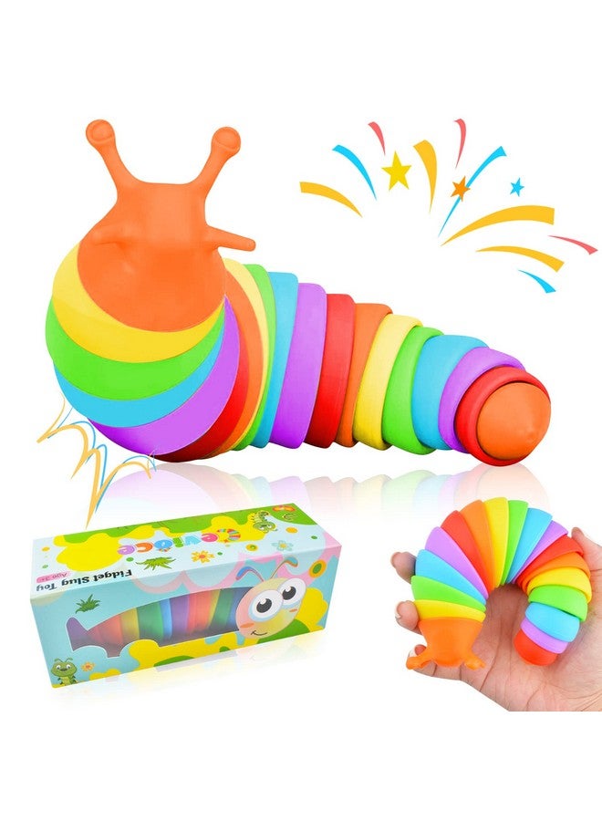Fidget Slug Toy Sensory Slug Fidget Toy For Kids & Adults 1Pc Cute Autism Sensory Toys For Autistic Children｜Great Birthday Gift For Girls Boys Exercise Wrist Strength & Stress Relief