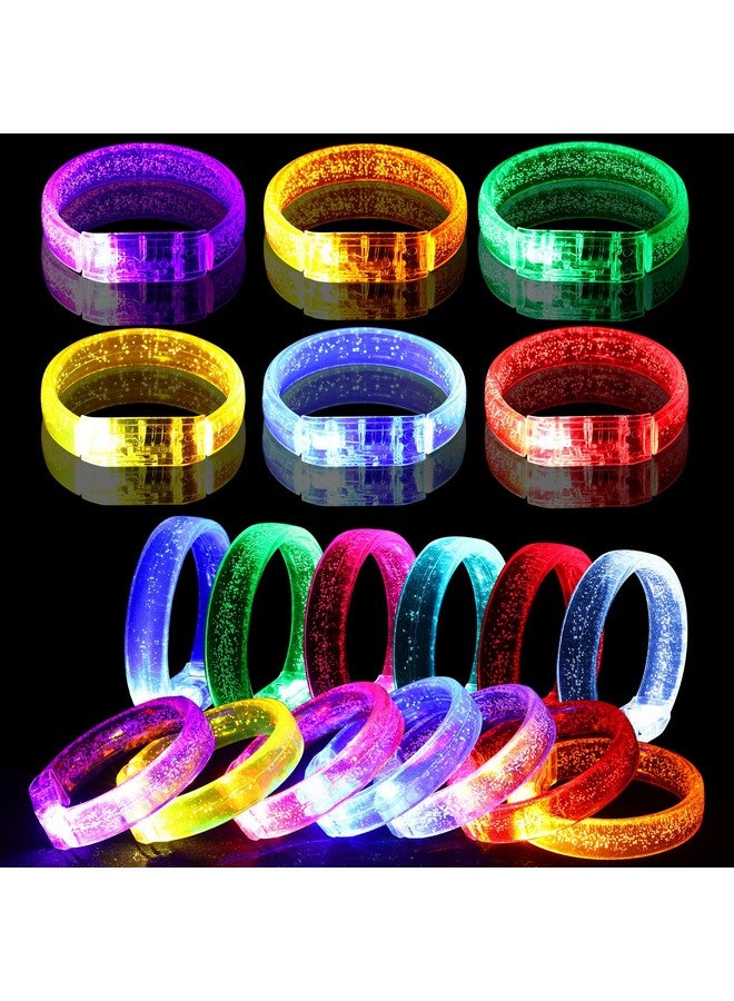 72 Packs Glow Led Bracelets 12 Neon Color Glow In The Dark Light Up Bracelet Party Supplies For Kids Adults Flashing Led Bracelet Toy For Concerts Birthday Carnival Festivals Party Favors