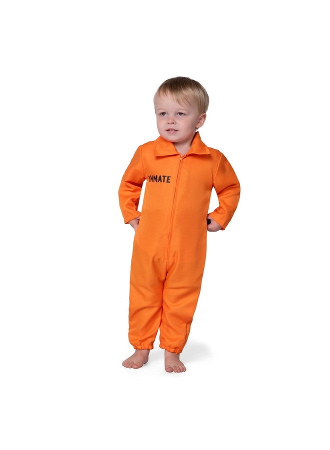 Baby Unisex Jailbird Costume Jail Prisoner Costume Jumpsuit For Toddler Girls Boys Halloween Dress Up Party (1824 Months)