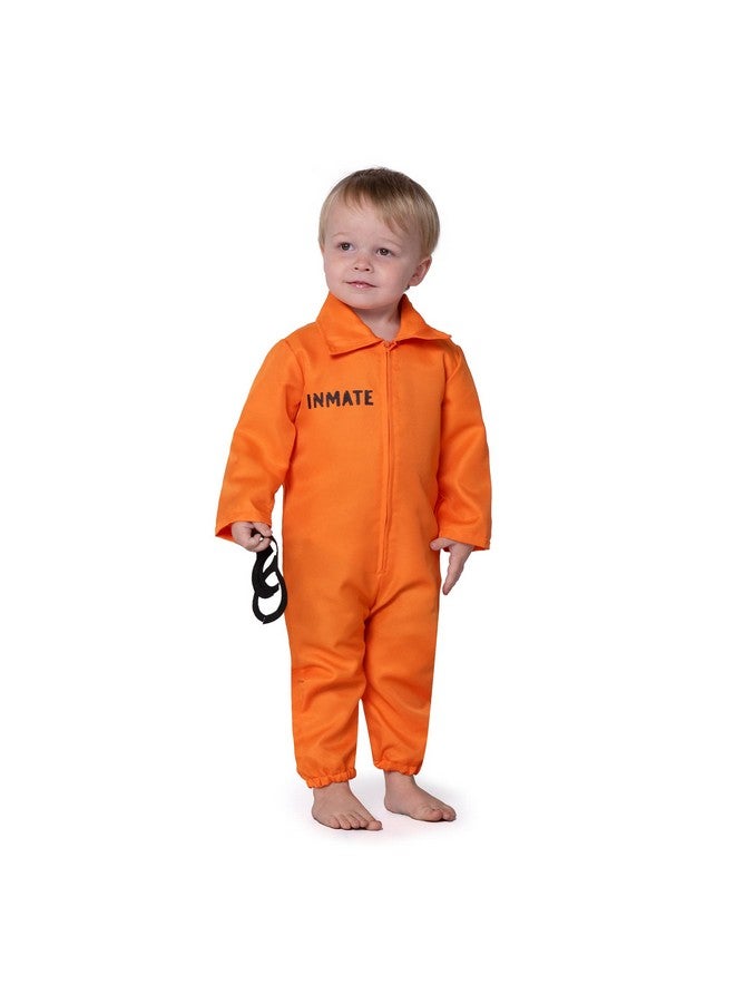 Baby Unisex Jailbird Costume Jail Prisoner Costume Jumpsuit For Toddler Girls Boys Halloween Dress Up Party (1824 Months)