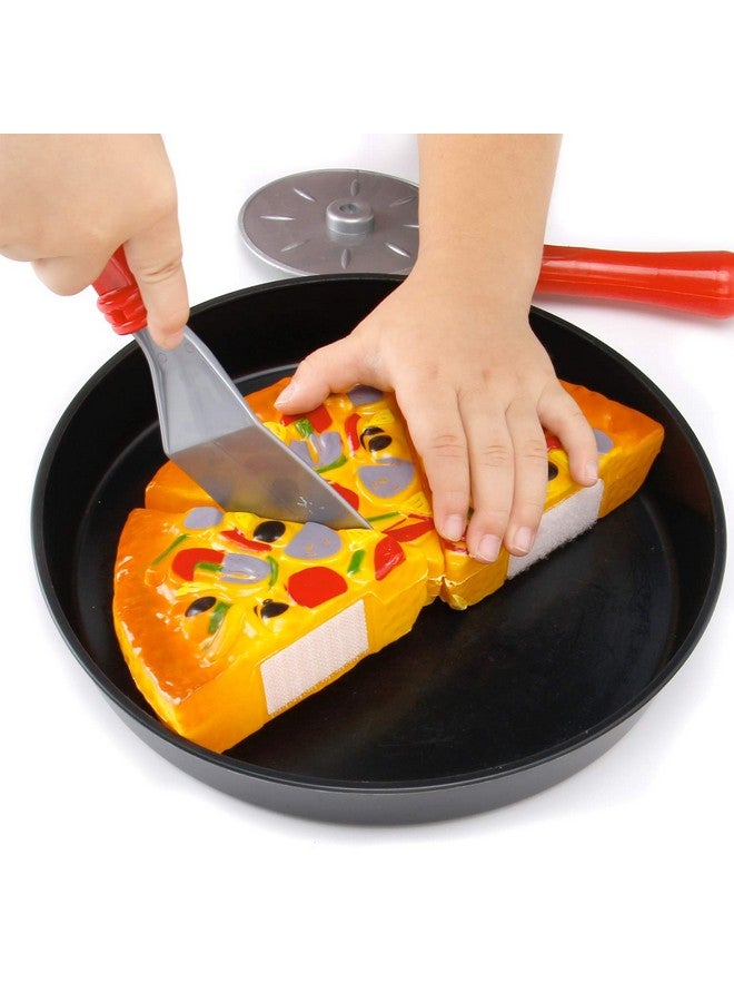 11 Pcs Pizza Party Toy Play Set For Kids Pizza Pie Pretend Play Food Slice And Serve Plastic Kitchen Cooking And Cutting Playset