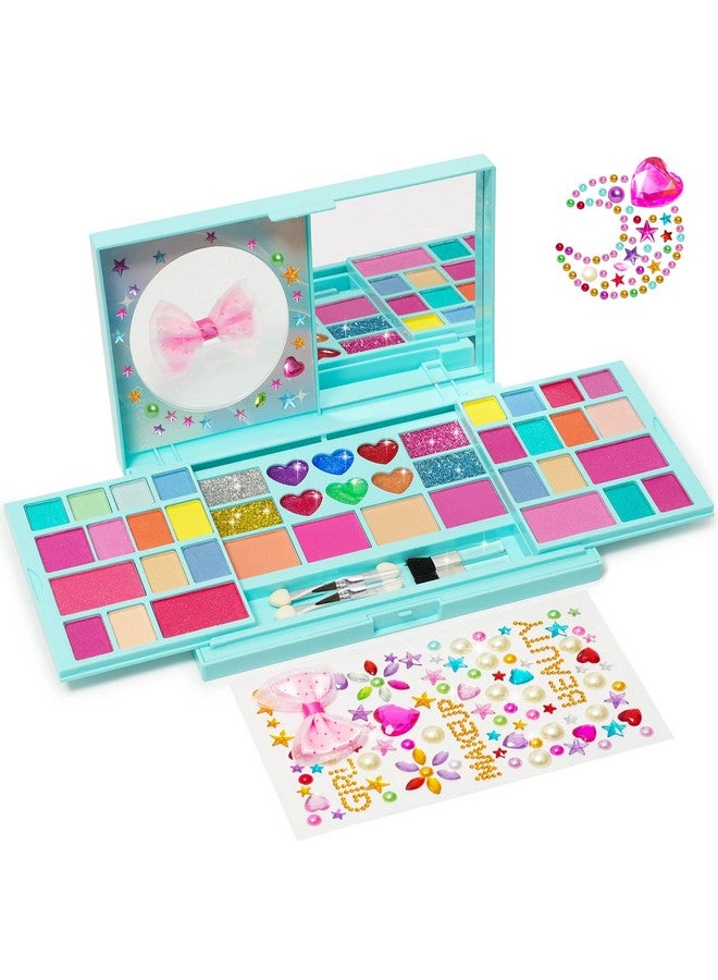 Kids Makeup Kit For Girl Princess Real Washable Cosmetic Toy Beauty Set With Mirror Non Toxic Girls Toys Gift For 3 4 5 6 7 8 9 10 Years Old Girls