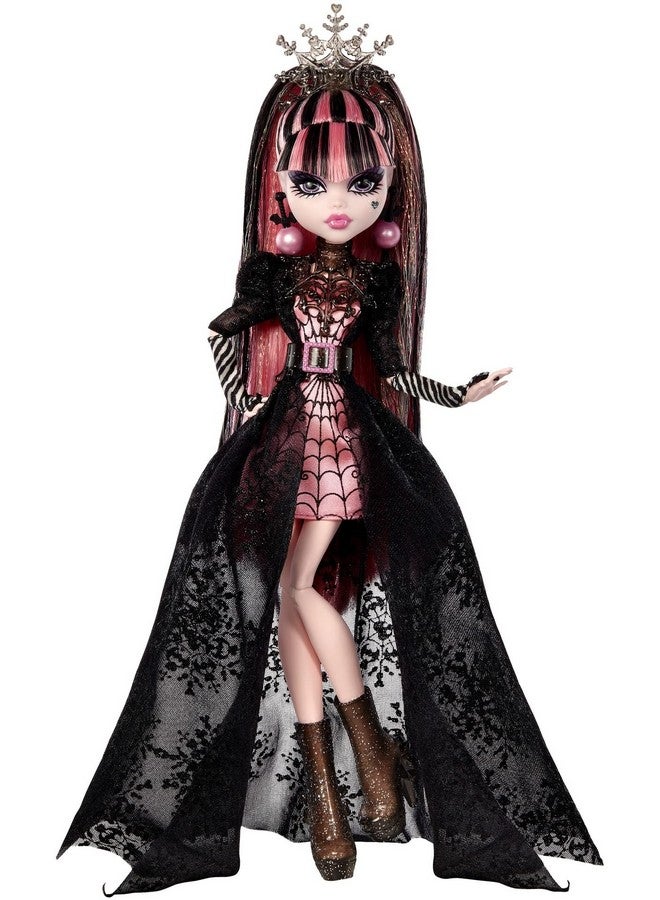 Draculaura Doll Special Howliday Edition Pink And Black Gown High Fashion Holiday Collection Gifts For Girls And Boys