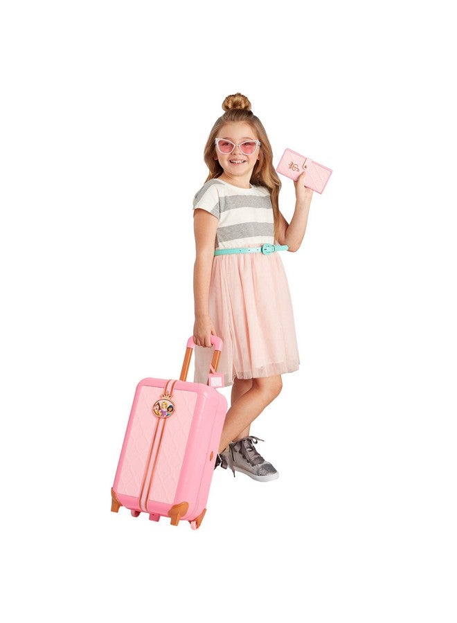 Travel Suitcase Play Set For Girls With Luggage Tag By Style Collection 17 Pretend Play Accessoriespiece Including Travel Passport For Ages 3+