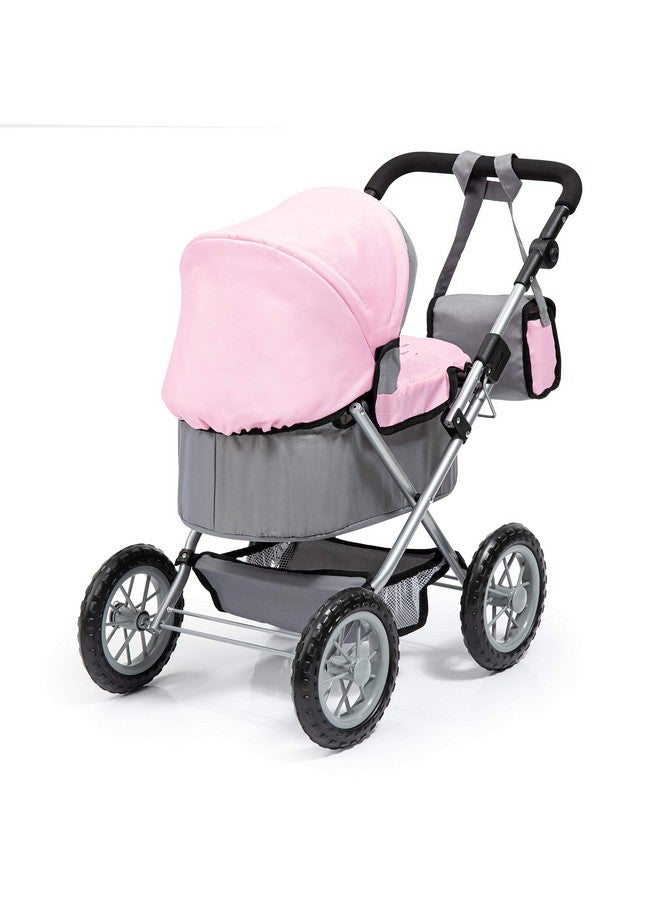 Baby Doll Trendy Pram In Grey/Pink 67 X 41 X 68 Centimeters