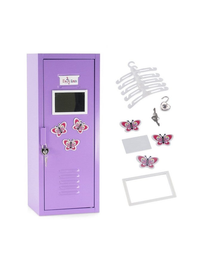 18 Inch Doll Clothes Storage Option Bright Purple School Locker With Tons Of Accessories ; 18