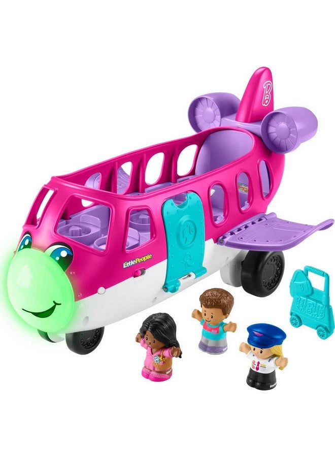 Little People Barbie Toddler Toy Little Dream Plane With Lights Music & Figures For Pretend Play Ages 18+ Months