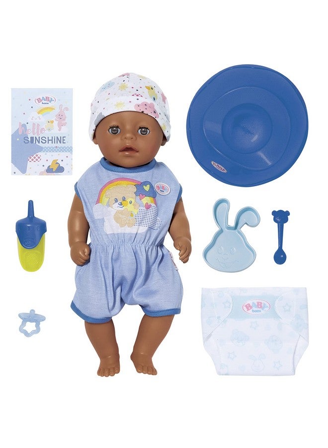 14” Interactive Lil Boy Baby Doll Brown Eyes. Easy For Small Hands 6+ Ways To Nurture Includes Bottle Potty And More For Toddlers 2 Years & Up (918384C3)