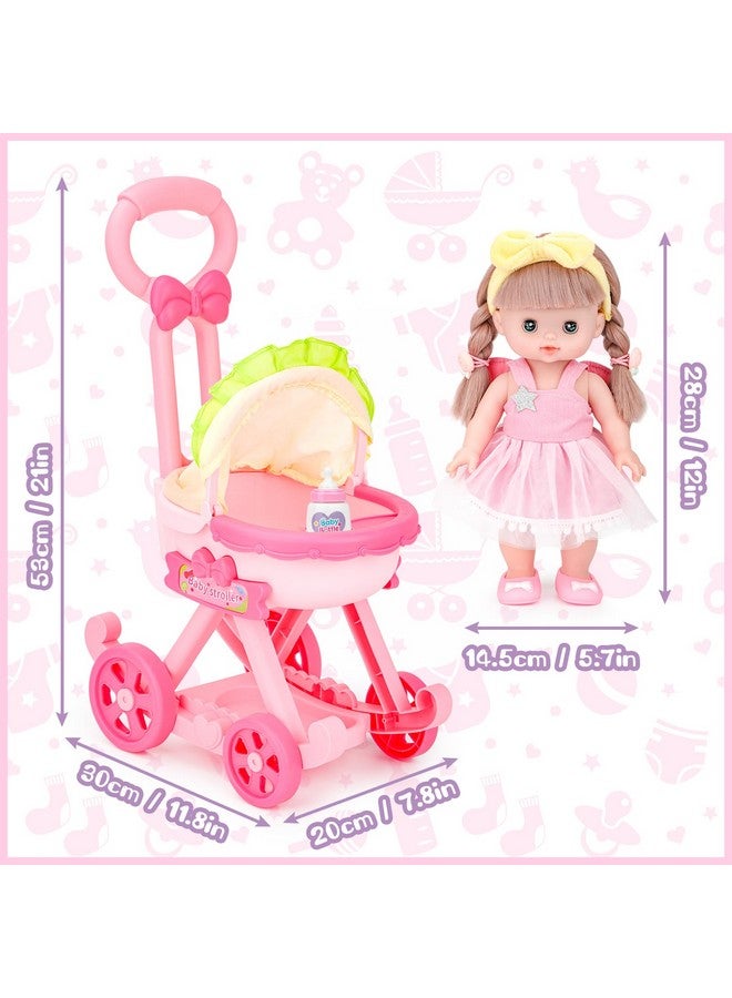 Baby Doll Stroller With 12 Inch Doll12