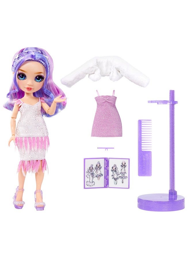 Fantastic Fashion Violet Willow Purple 11” Fashion Doll And Playset With 2 Complete Doll Outfits And Fashion Play Accessories Great Gift For Kids 412 Years Old