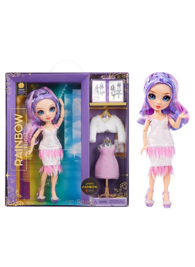 Fantastic Fashion Violet Willow Purple 11” Fashion Doll And Playset With 2 Complete Doll Outfits And Fashion Play Accessories Great Gift For Kids 412 Years Old