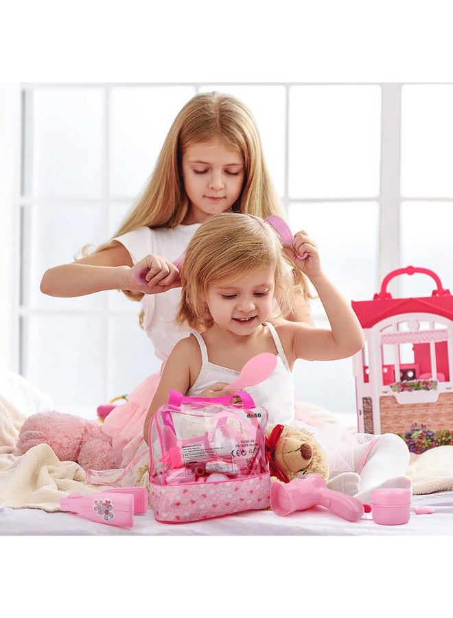 40 Piece Baby Doll Accessories Bag With Baby Feeding Accessories Clothes Doll Bear Bath Toys Soother Dummy And Much More Great Nurturing Pretend Toy For Kids