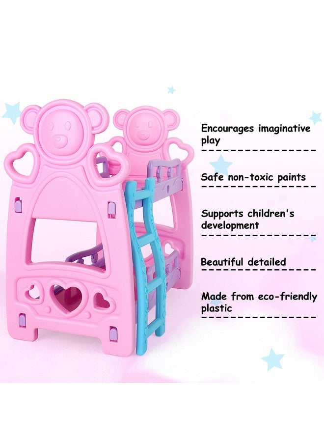 Baby Doll Accessories Bunk Bed Doll Cribdoll Furnitures Toy Bed Doll Crib Zfor Twin Dolls Fits 14 Inchdoll Furniture Accessories Toys