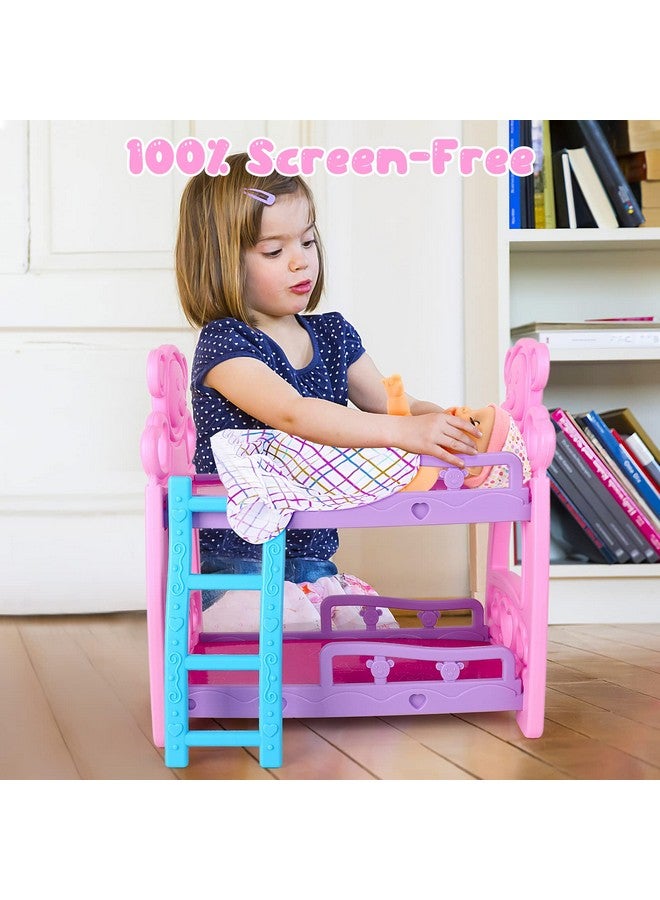 Baby Doll Accessories Bunk Bed Doll Cribdoll Furnitures Toy Bed Doll Crib Zfor Twin Dolls Fits 14 Inchdoll Furniture Accessories Toys