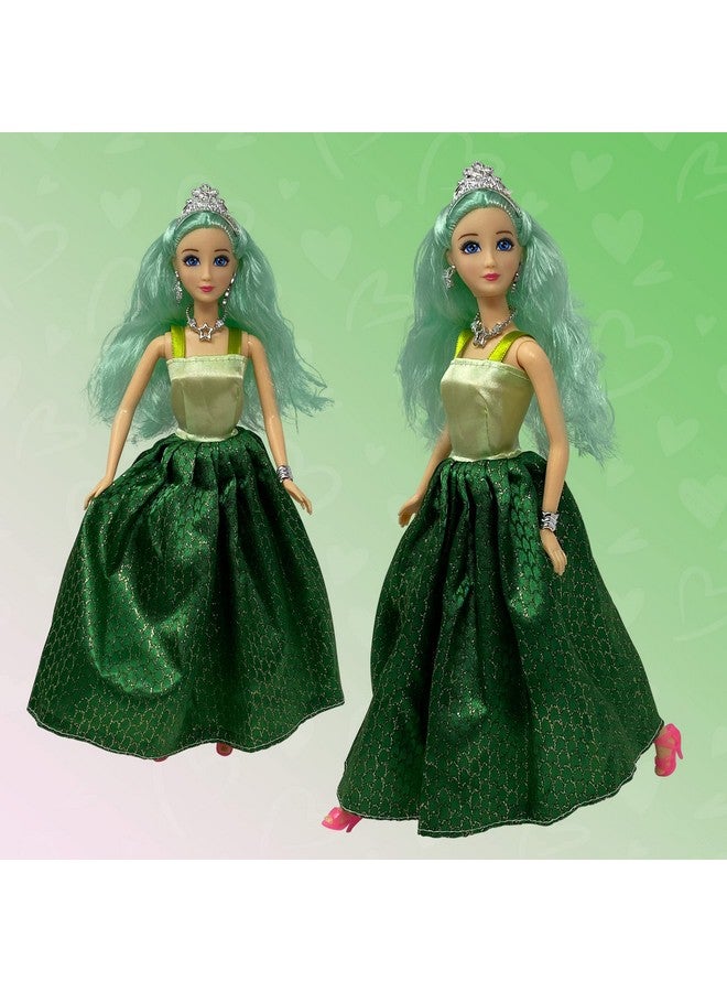 Princess Doll Set For Girls 3 Little Dolls For Dollhouse Fairy Tale ; 11.5” Princess Dolls For 312 Year Old Girls ; Princess Toy Dolls With Pretty Mermaid Hair Tiaras Jewelry Colorful Gowns