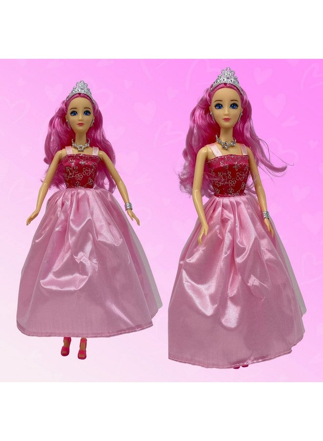Princess Doll Set For Girls 3 Little Dolls For Dollhouse Fairy Tale ; 11.5” Princess Dolls For 312 Year Old Girls ; Princess Toy Dolls With Pretty Mermaid Hair Tiaras Jewelry Colorful Gowns