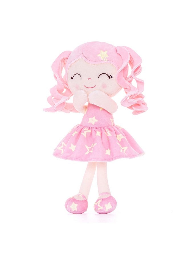 Doll Baby Dolls Soft Doll Baby Girl Gifts Curly Hair Pink Star Dress Spring Girl 12Inches