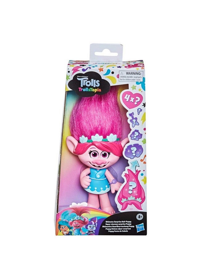Dreamworkstopia Ultimate Surprise Hair Poppy Doll 6Inch Toy With 4 Hidden Surprises In Hair For Kids 4 Years And Up