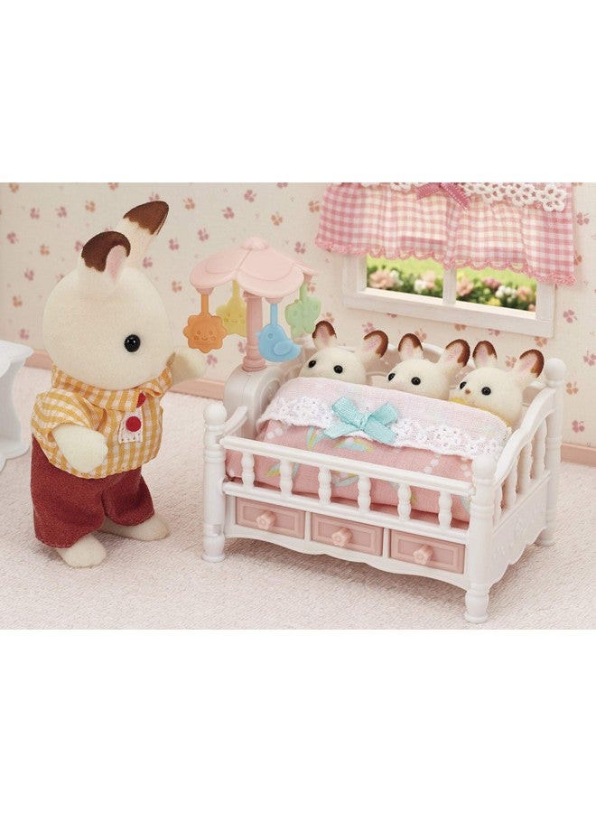 Crib With Mobile Dollhouse Furniture Set With Working Features