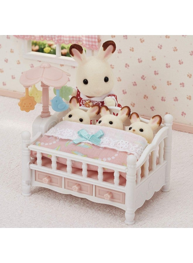 Crib With Mobile Dollhouse Furniture Set With Working Features