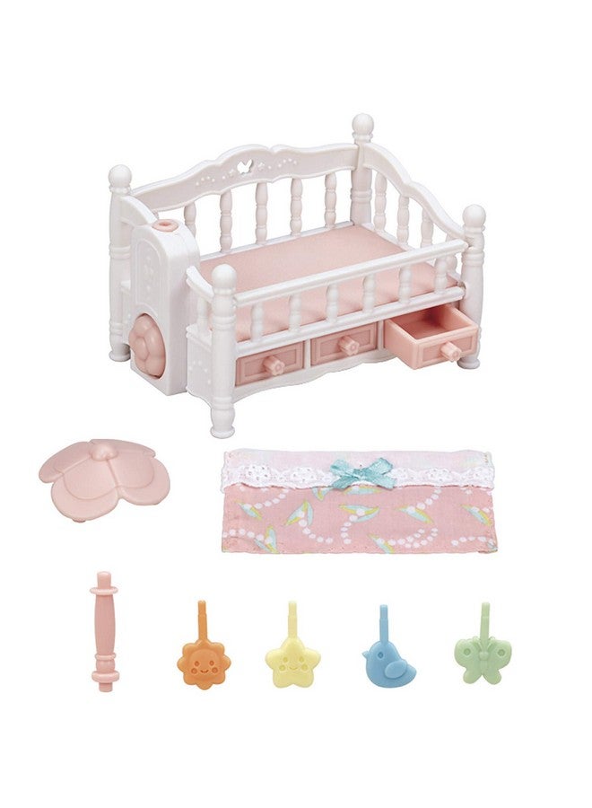 Crib With Mobile Dollhouse Furniture Set With Working Features