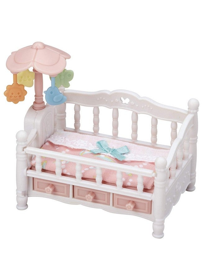 Crib With Mobile Dollhouse Furniture Set With Working Features