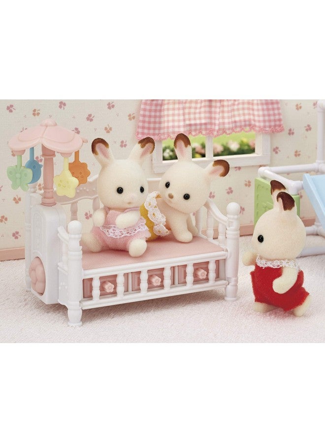 Crib With Mobile Dollhouse Furniture Set With Working Features